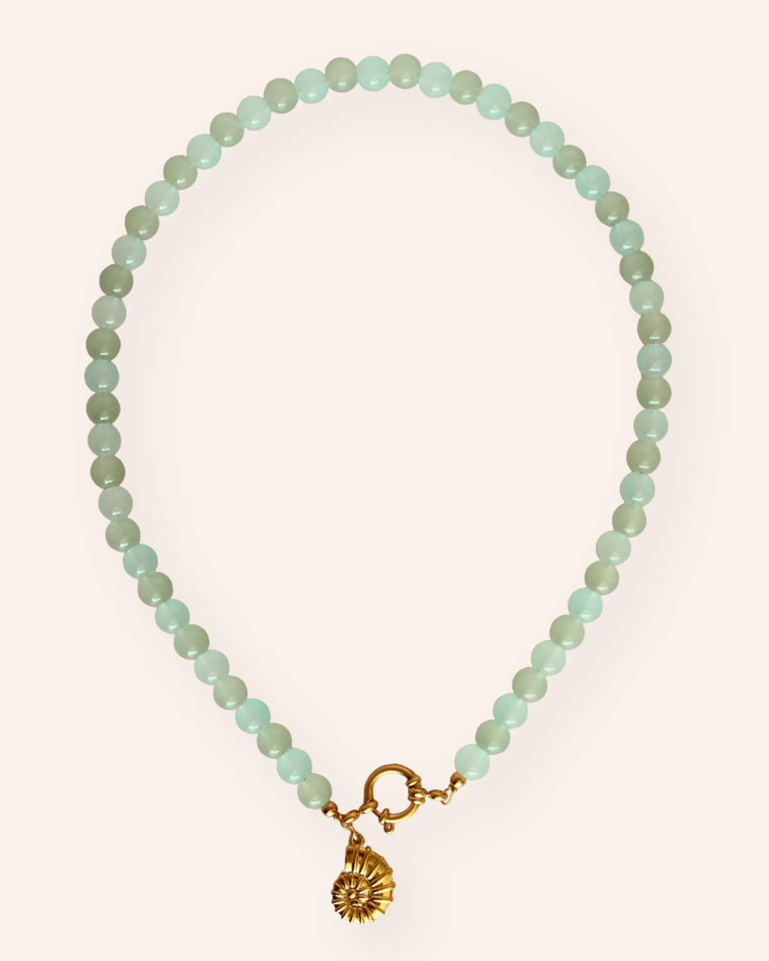 Ocean blue & green glaskralen ketting