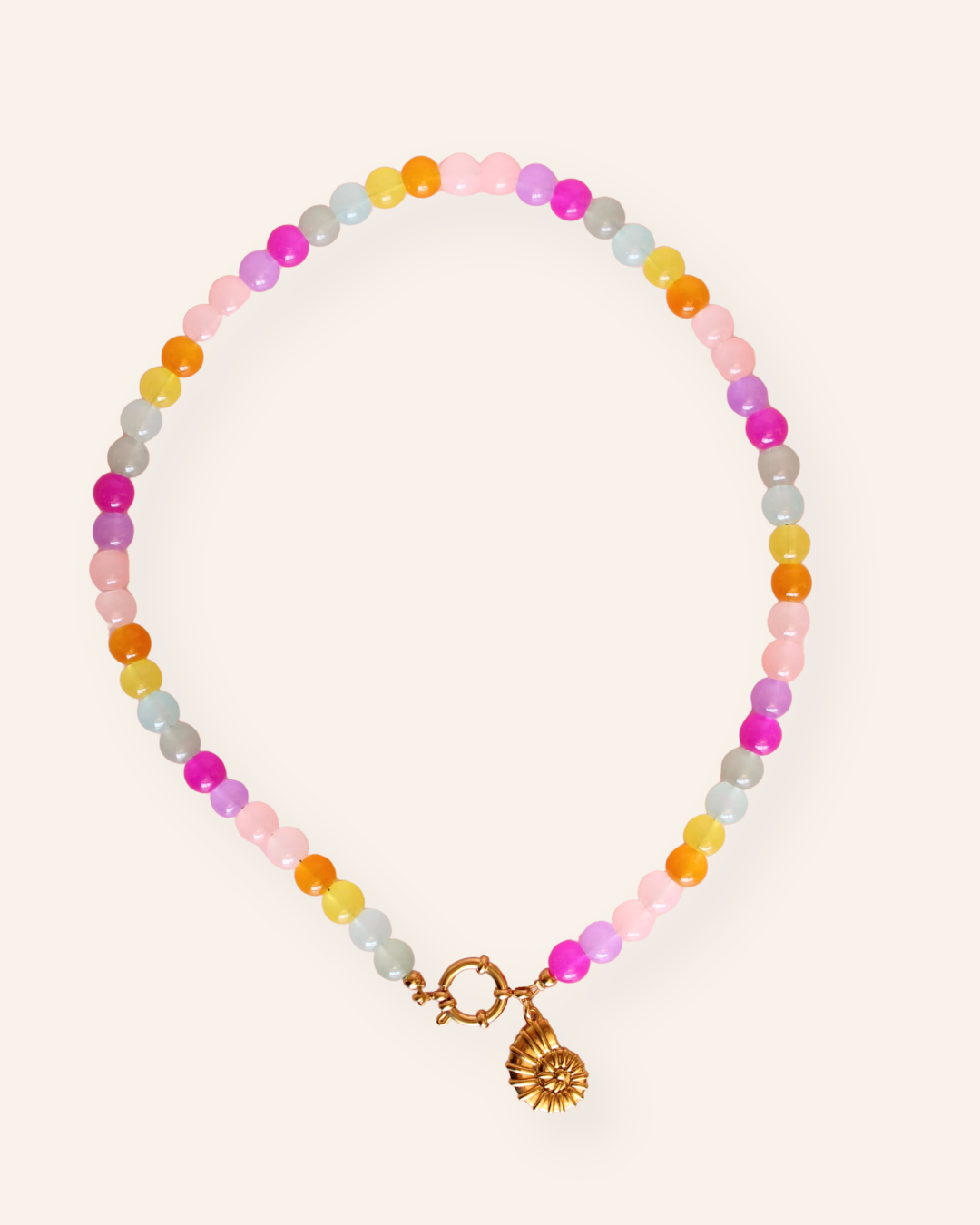 Rainbow glaskralen ketting