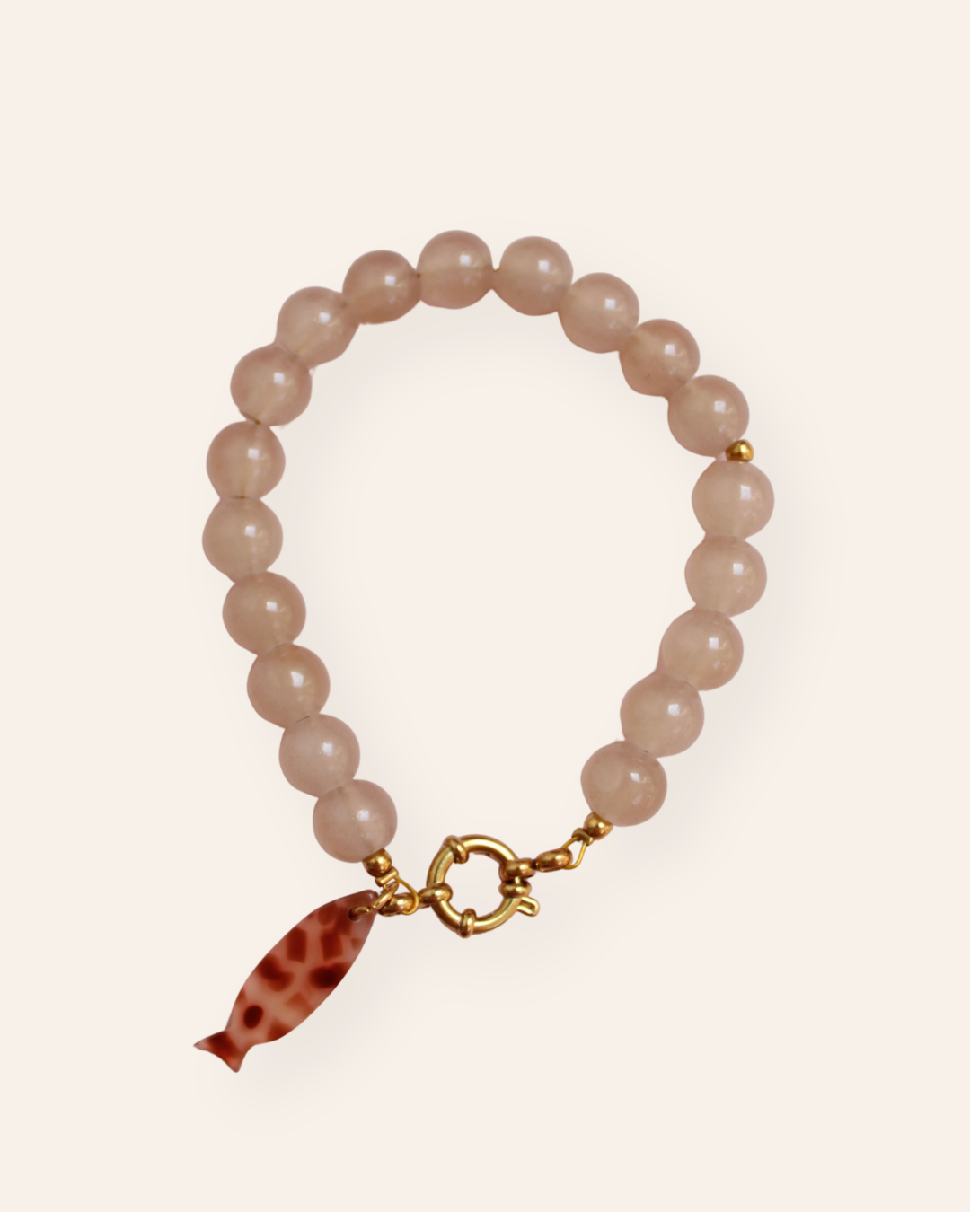 Zand glaskralen armband