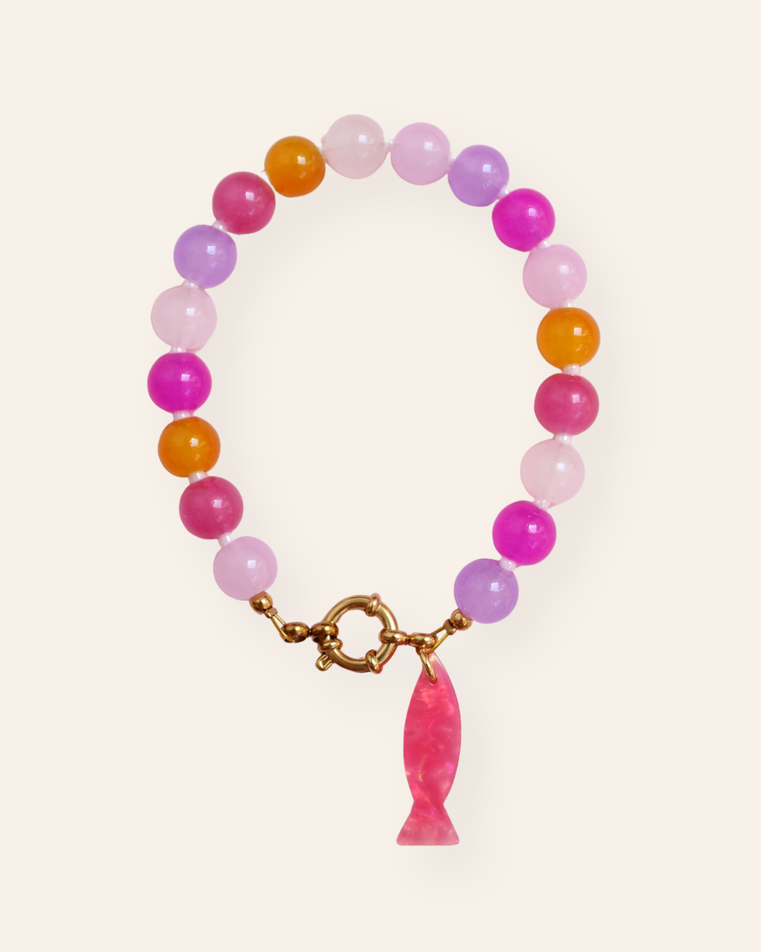 Lovely glaskralen armband