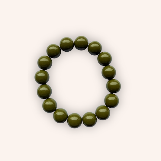 Khaki kralen armband