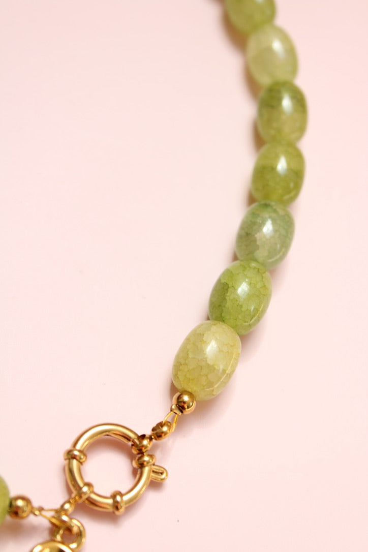 Pistache green glaskralen kralen