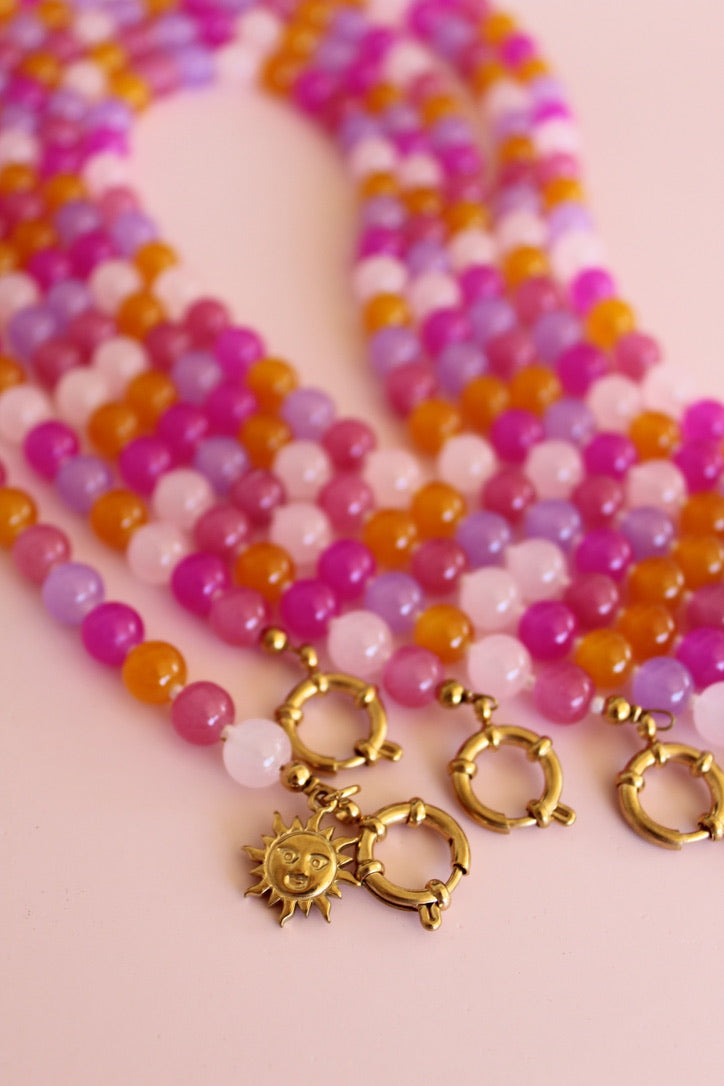 Lovely glaskralen ketting