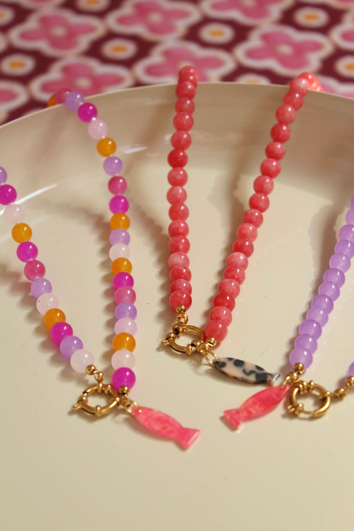 Nature love natuurstenen kralenketting