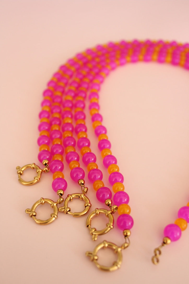 Happy sunshine glaskralen ketting