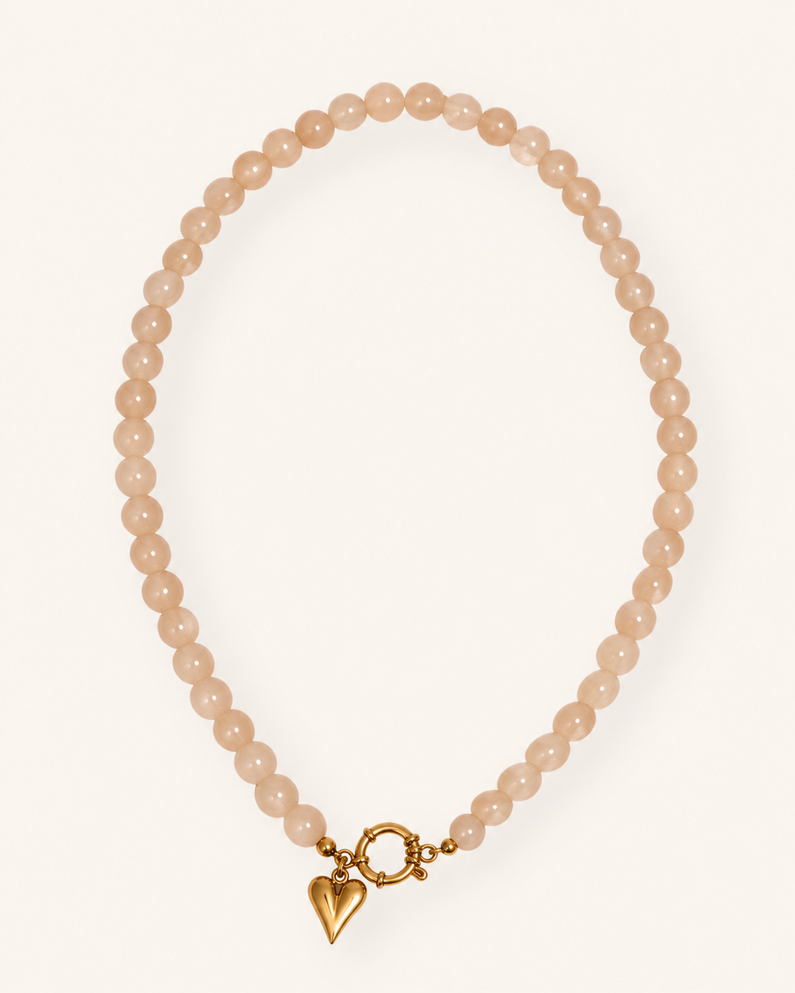 Beige glaskralen ketting