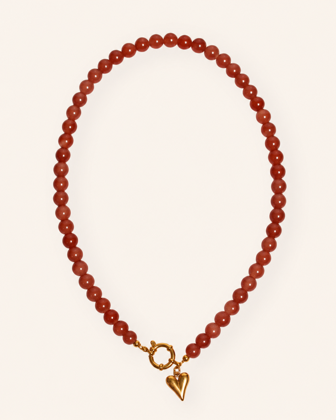 Bruine glaskralen ketting