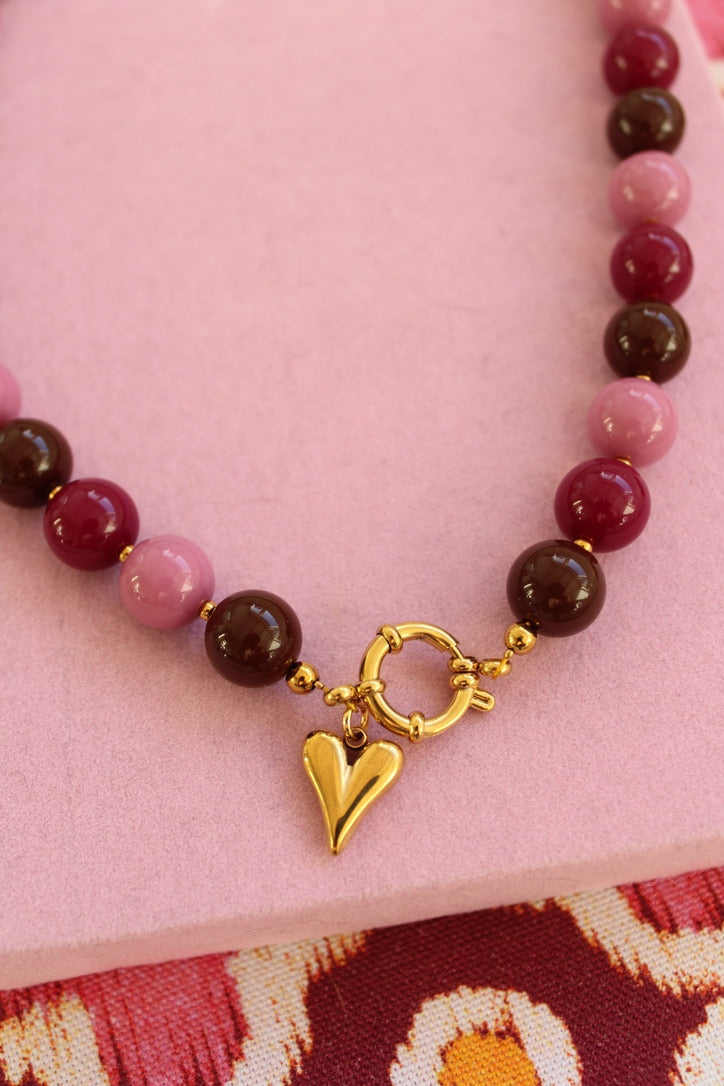 Velvet roze, burgundy en bruin