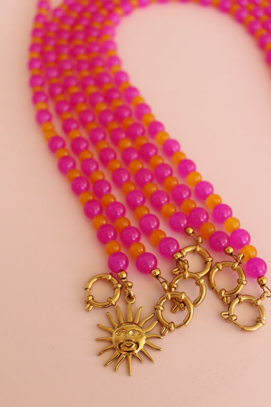 Happy sunshine glaskralen ketting