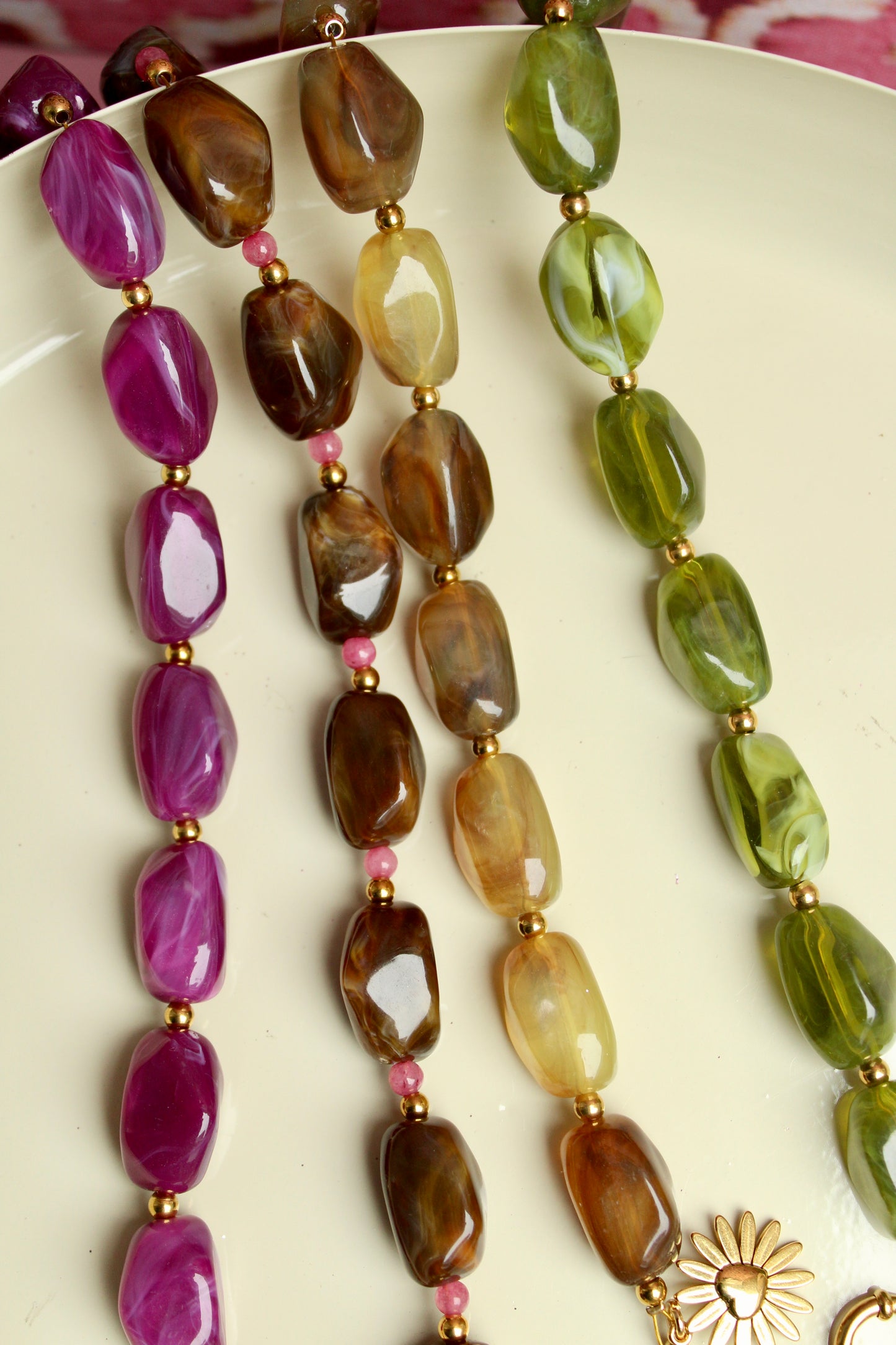 Gemarmerde kralen kettingen