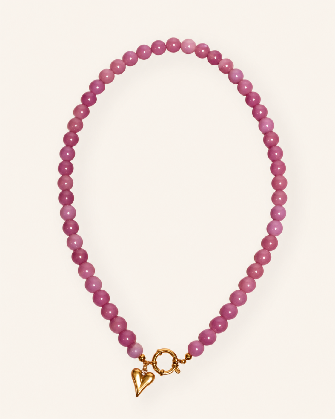 Lila glaskralen ketting
