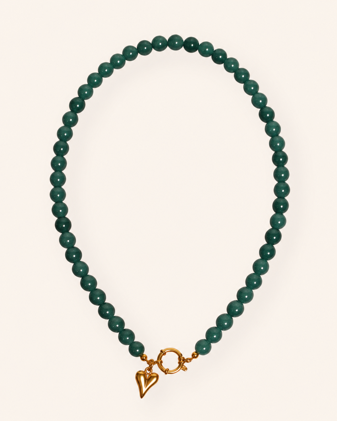 Petrol glaskralen ketting
