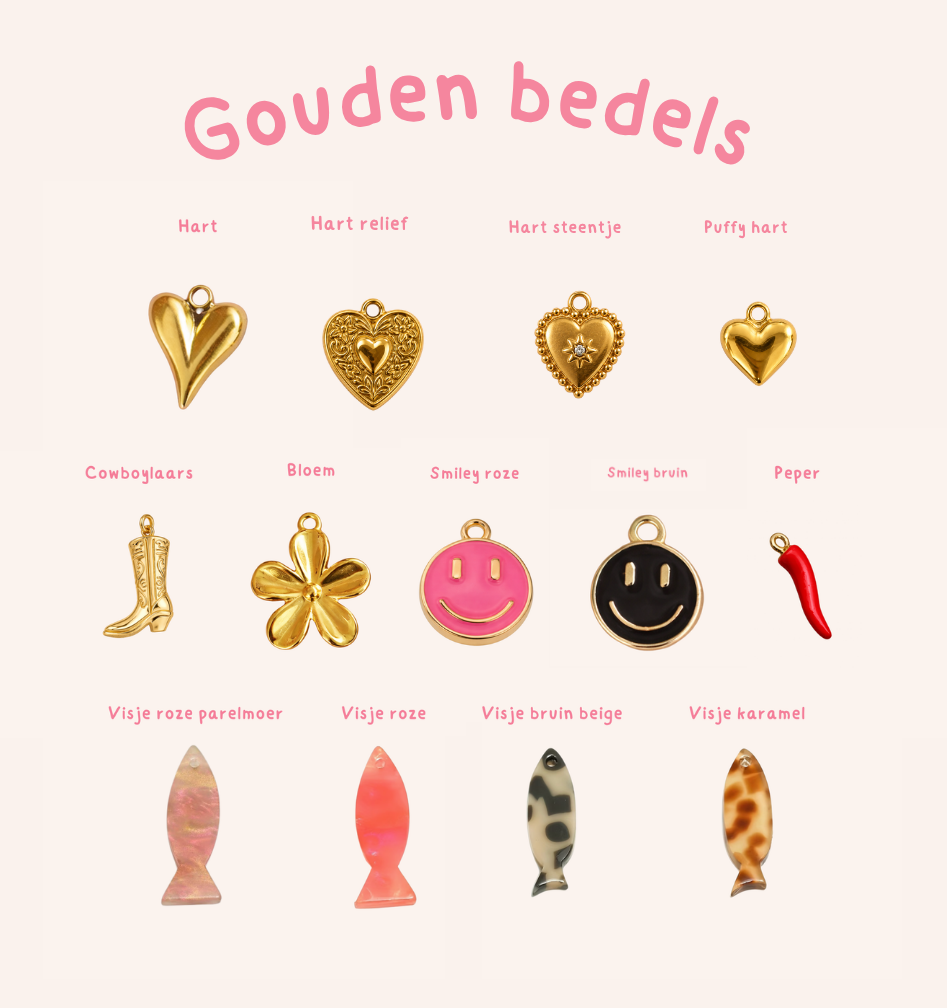 Bruine glaskralen ketting