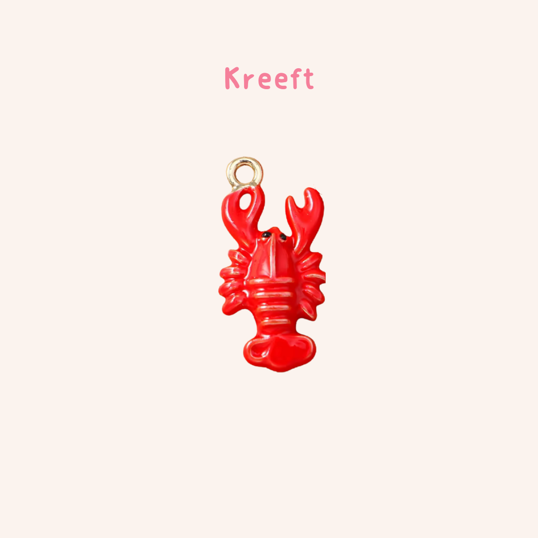 Lightly pink and red kralenketting